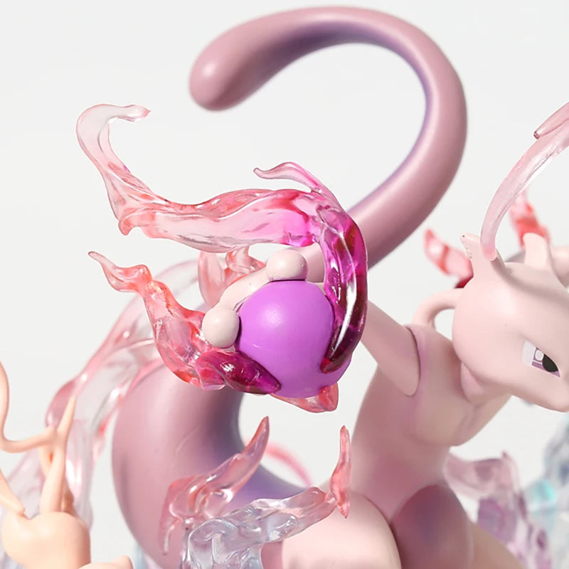 Pokemon Evolution Charizard Charmander Mewtwo Mew PVC Figure Collectible Model Toy with Light