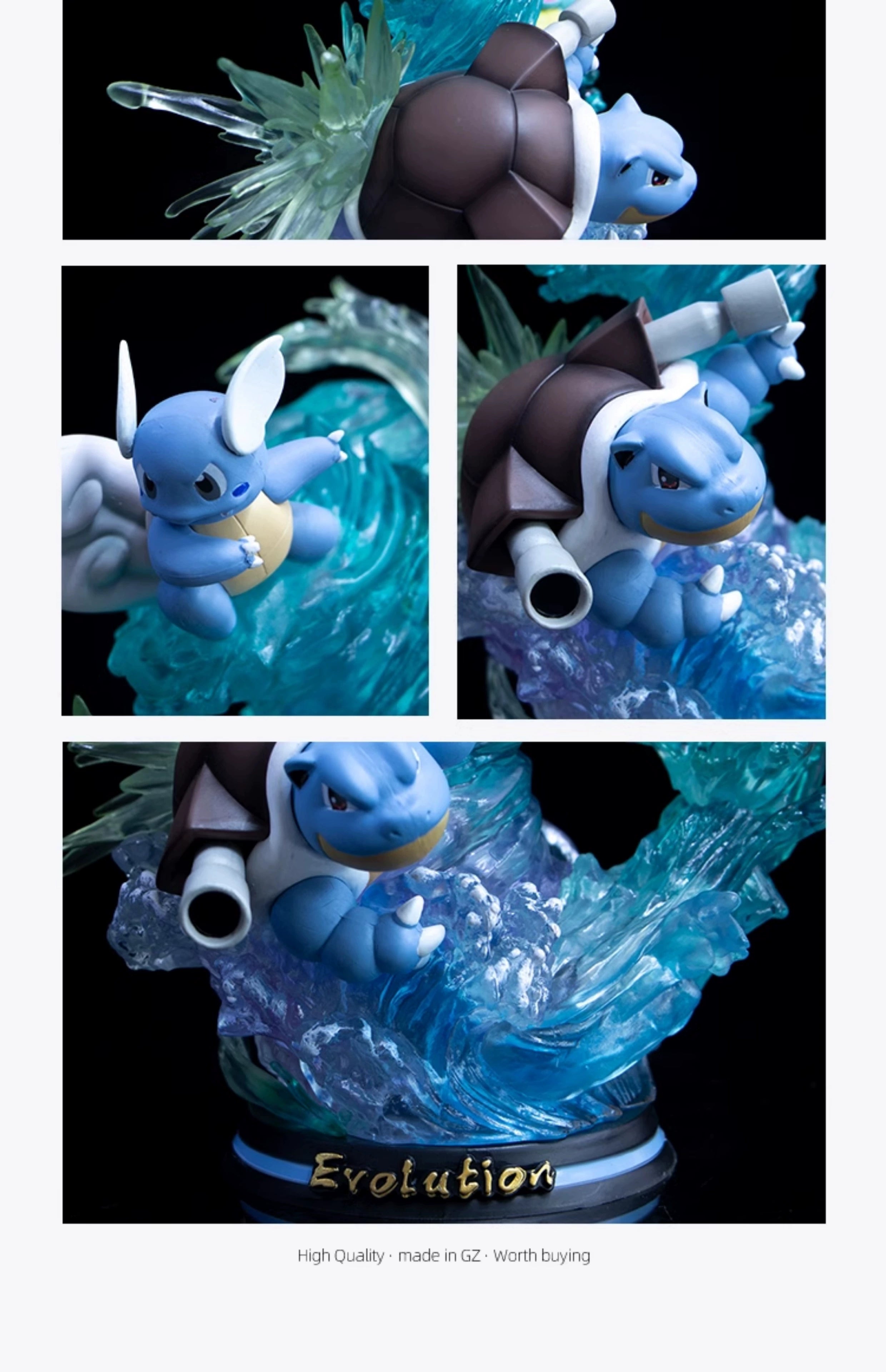 Pokemon Figura Evolution Eevee Action Figure Charizard Raichu Mewtwo Dragonite Venusaur Gengar Illuminous Model Decoration Gifts