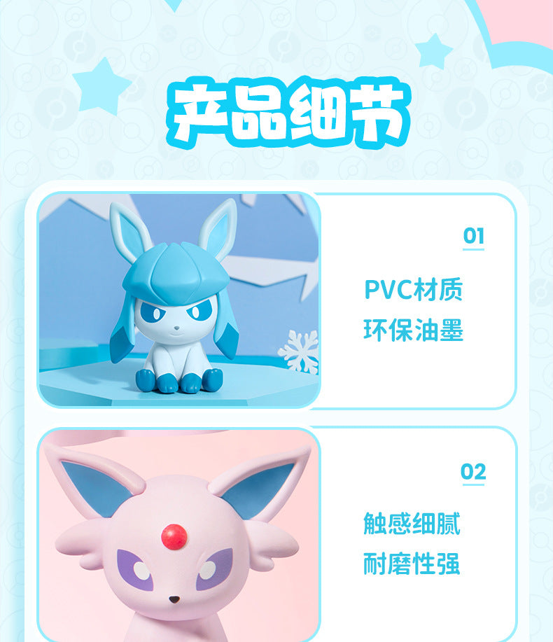 Pokemon Figures Eevee Evolution Vaporeon Espeon Umbreon Sylveon Leafeon Dolls 4cm PVC Model Pokémon Toys for Kids Christmas Gift