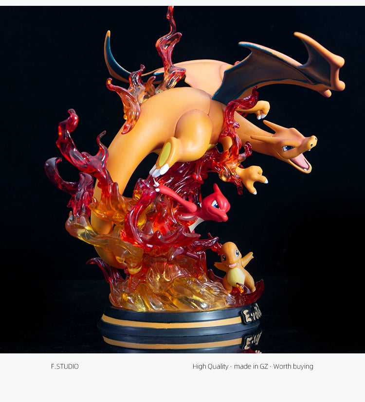 Pokemon Figura Evolution Eevee Action Figure Charizard Raichu Mewtwo Dragonite Venusaur Gengar Illuminous Model Decoration Gifts