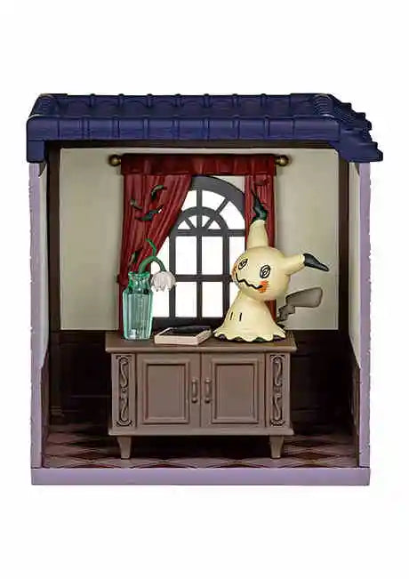 Original Re-Ment Pokemon Incredible Haunted House 2 Litwick Eevee Mimikyu Mismagius Greavard Action Figure Model Decor Toys Gift