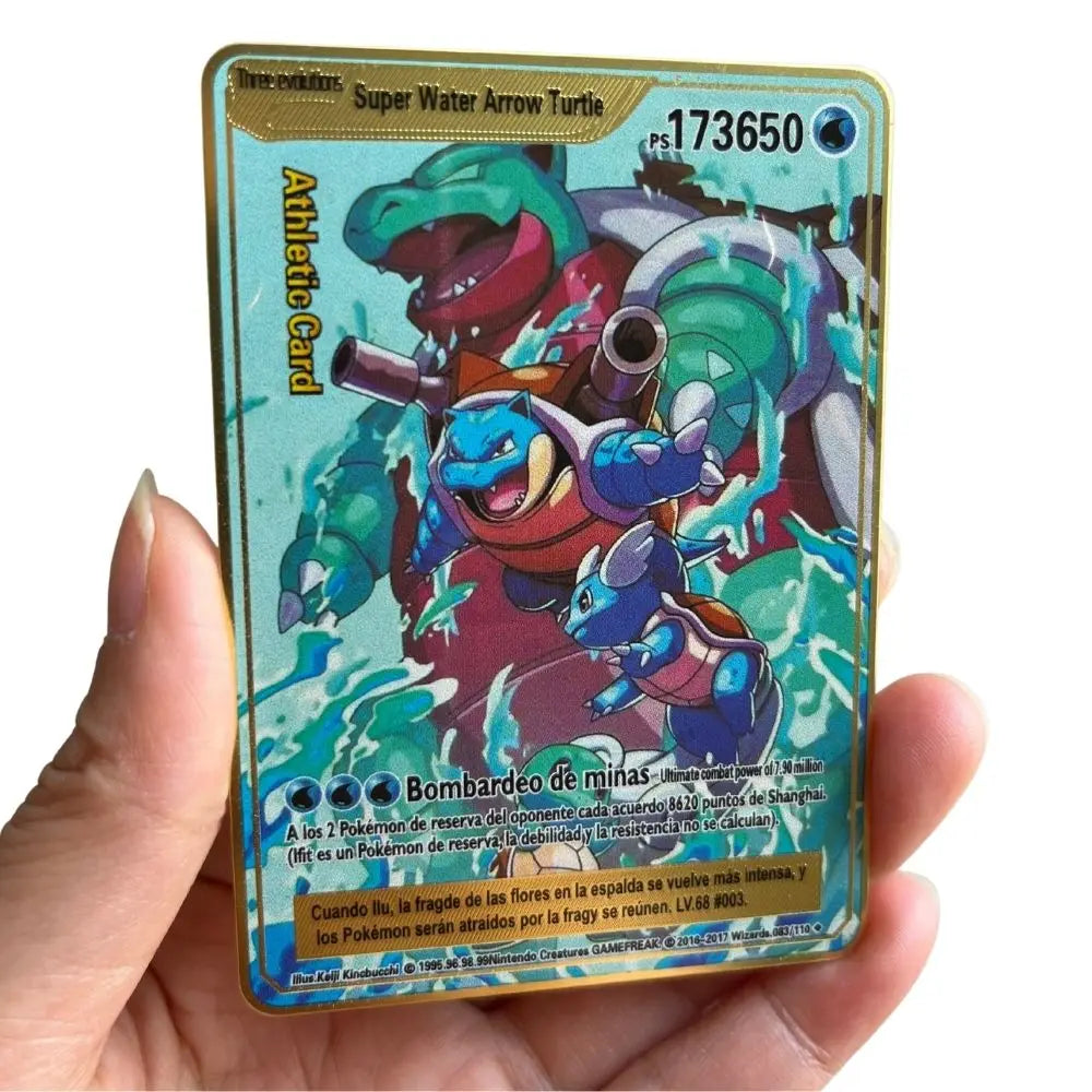 2025 new 10000 Arceus Vmax Gx gold pocket monster card Spanish iron metal Pokmo Letters children's gift game collection card