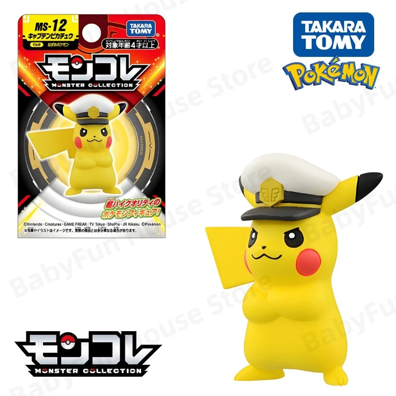 Original Takara Tomy Pokemon Figure Toy Snorlax Scream Tail Keldeo Lycanroc Poke Ball Pikachu Mimikyu Mewtwo Model Dolls Gifts