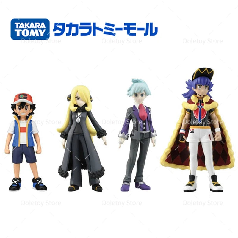 TOMY Pokemon Figure Trainer Ash Ketchum Leon Eevee Jolteon Flareon Leafeon Glaceon Umbreon Original Action Model Birthday Gift
