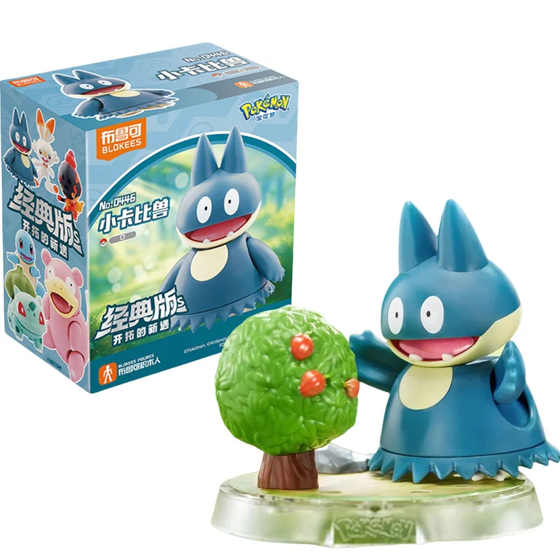 Original BLOKEES Pokemon Slowpoke Bulbasaur Squirtle Charcadet Snorlax Pikachu Blind Box Surprise Action Figure Anime Doll Toys