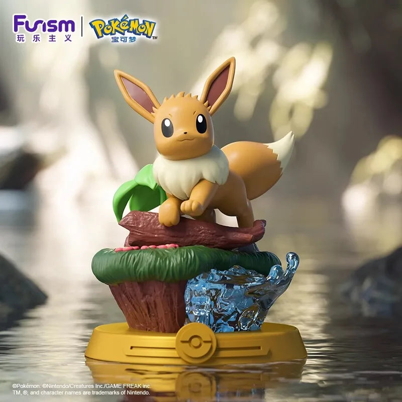 Funism Original POKEMON Eevee Set Second Generation Adventure Family Suit Action Figure Toy Collection Model Figure kids for Toy