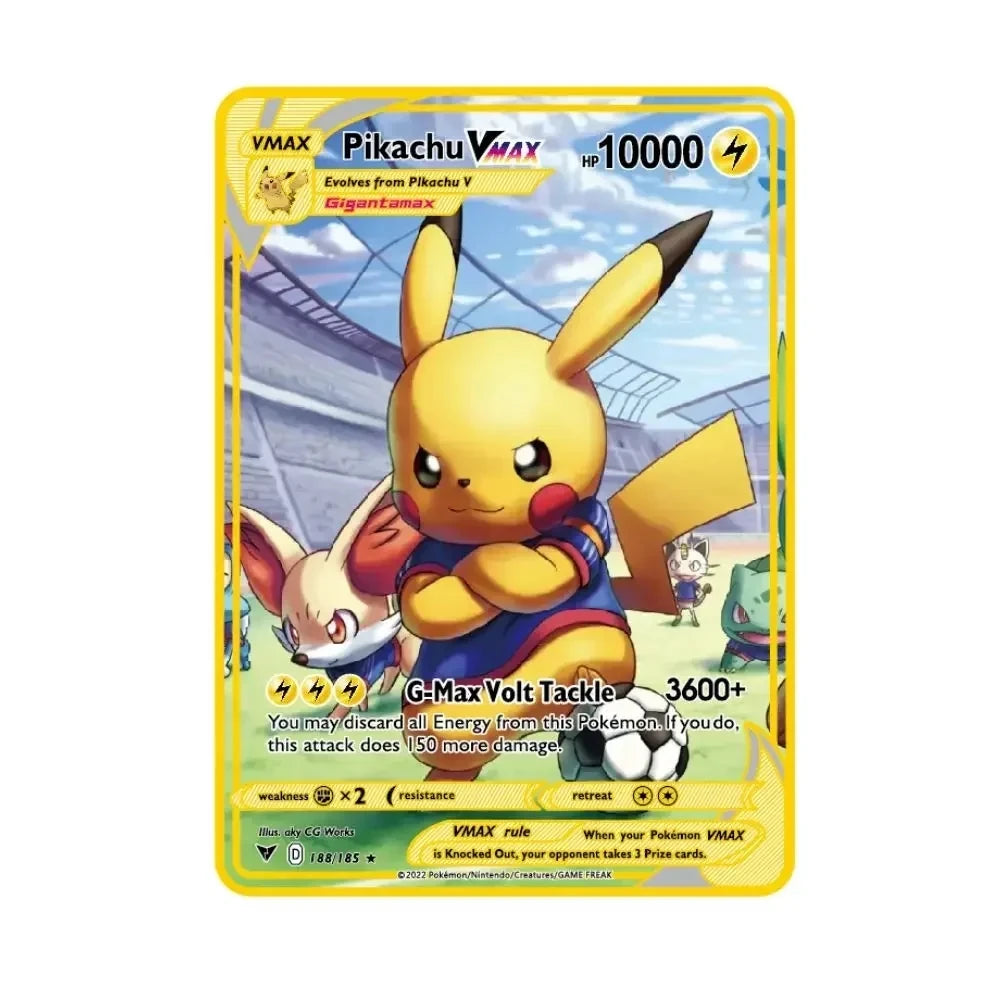 10000 point arceus vmax pokemon metal cards DIY card pikachu charizard golden limited edition kids gift game collection cards