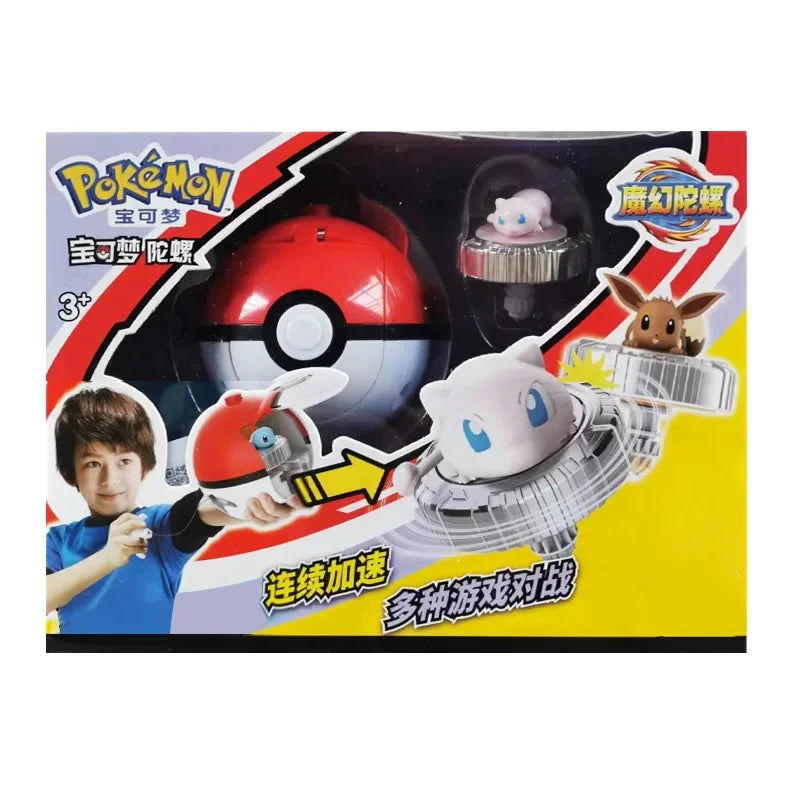 Pocket Monsters Pokemon Spinning Top Arena Figure Top Ball Battle Gyro Pikachu Charmander Squirtle Mew Eevee Elf Children Toy