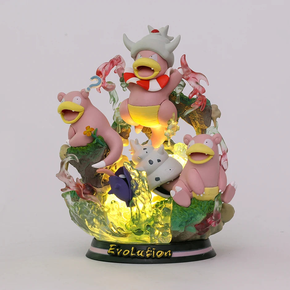 Pokemon Evolution Raichu Pikachu Pichu Light Up Statue Figure Collectible Model Toy