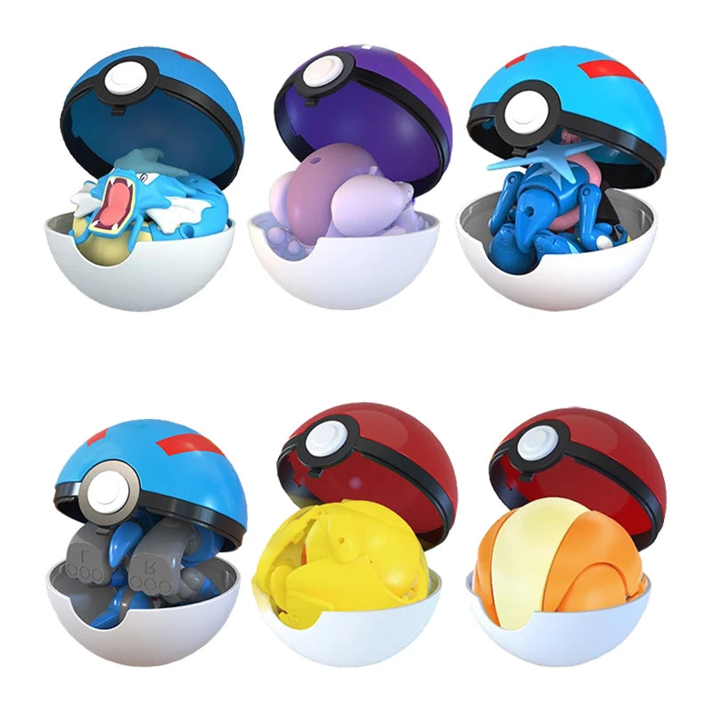 Pokemon Pokeball Box Set Toys Pocket Monster Pikachu ASH-Greninja Lucario Eevee Anime Action Figure Model Toy Gifts
