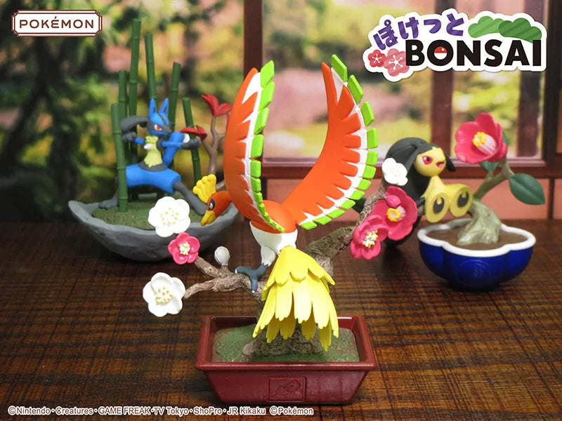 Re-ment Pokemon Pikachu Vulpix Ho-Oh Poliwag Mawile Lucario Potted Plant Figure Blind Box Toys Model Collection Ornaments Gifts