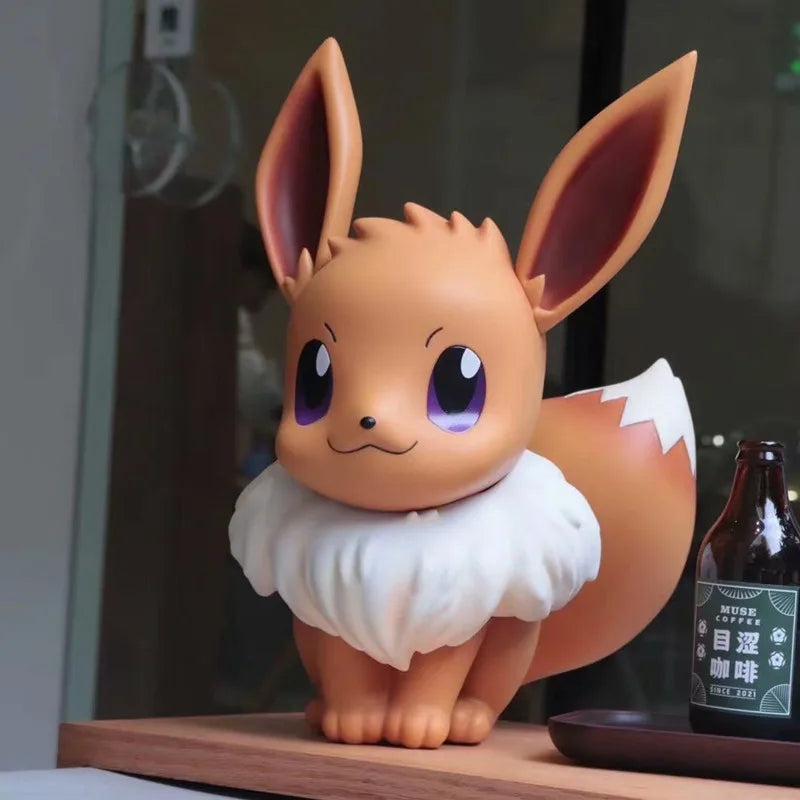 40cm Pokemon Big Size 1:1 Eevee Action Anime Figure Toys Kawaii Cartoon Doll Office/home Ornaments Toys Gifts for Children Teens