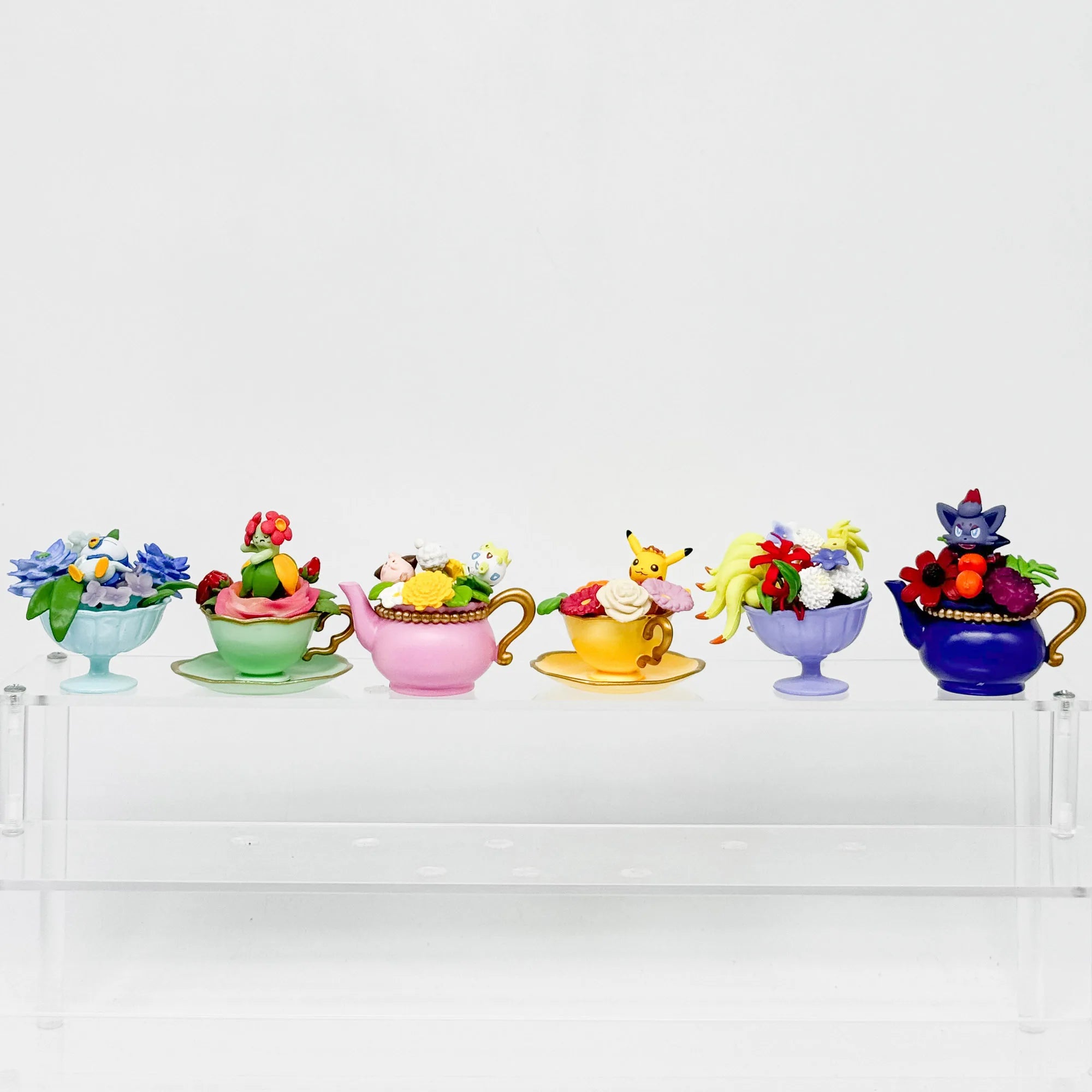 Pokemon Teacup Garden Miniature Landscape Ornament Pikachu Squirtle Desktop Ornament Anime Peripheral Gifts