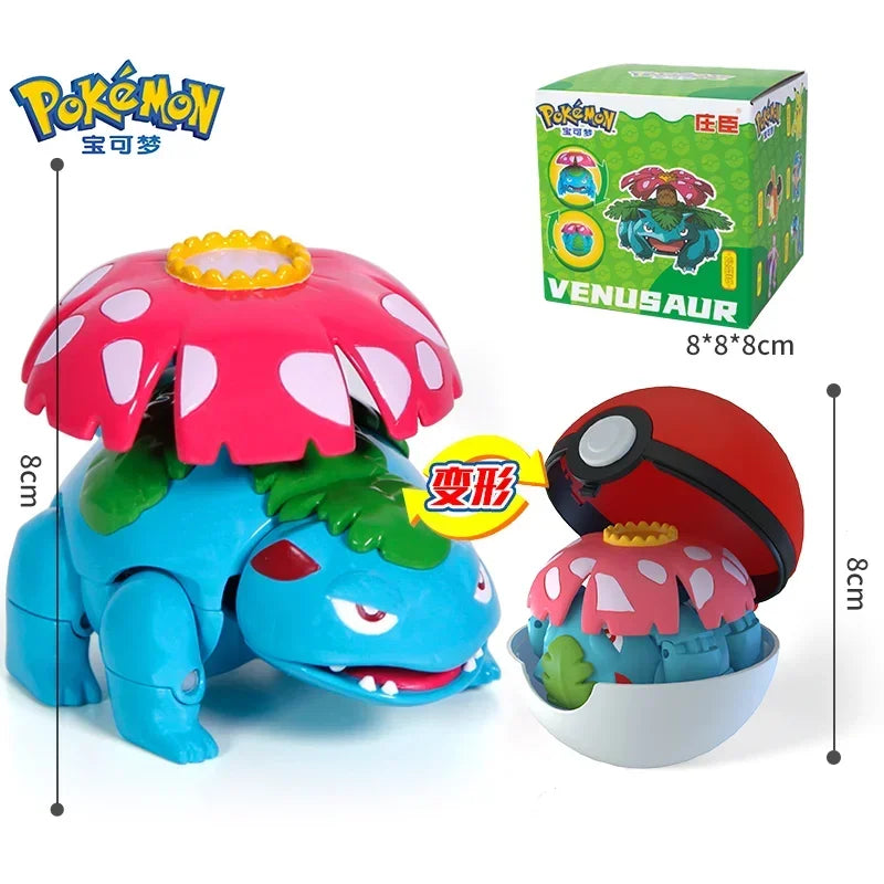 Original Pokemon Elf Ball Toys Pocket Monsters Figures Model Pikachu Gengar Elf Ball Dragonite Snorlax Lapras Kids Toy