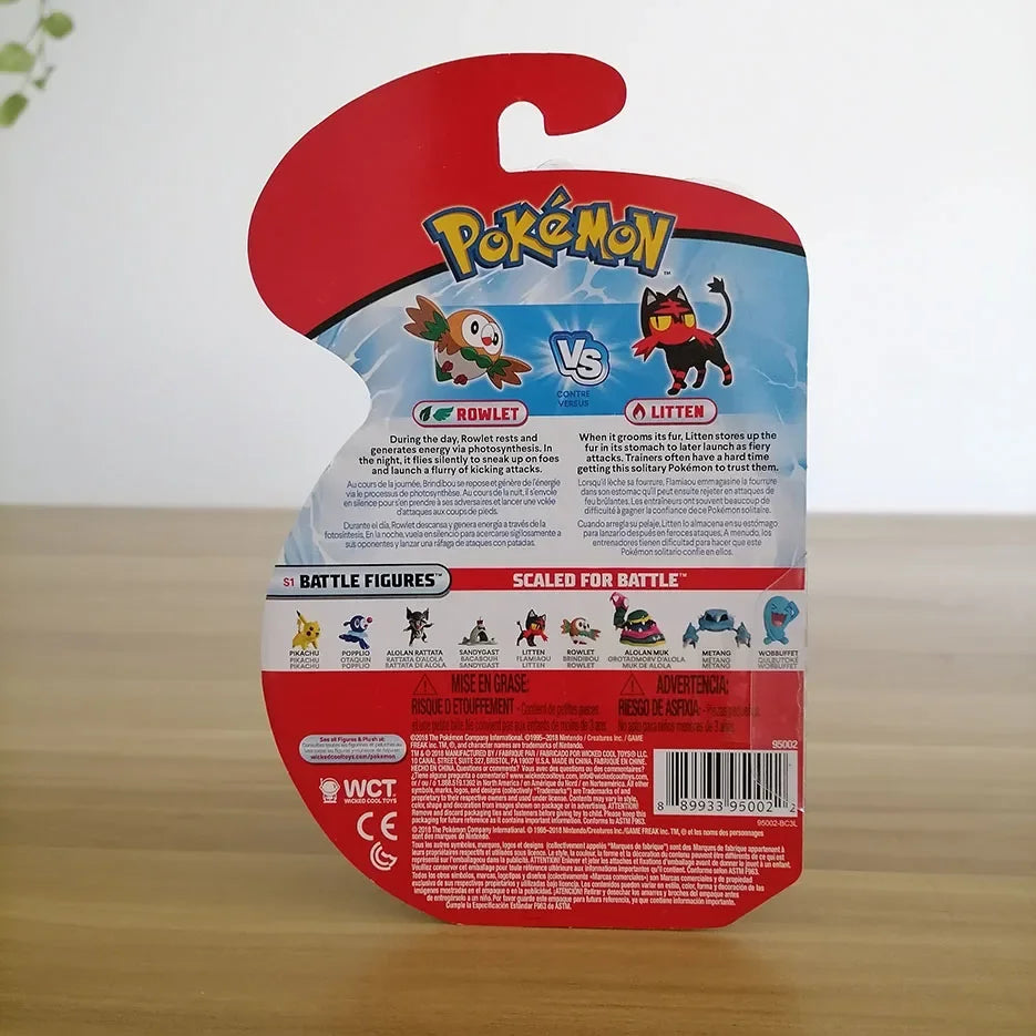 Pokemon WTC Pikachu Popplio Rowlet Litten Sandygast Muk Wobbuffet Metang Doll Gifts Toy Model Anime Figures Collect