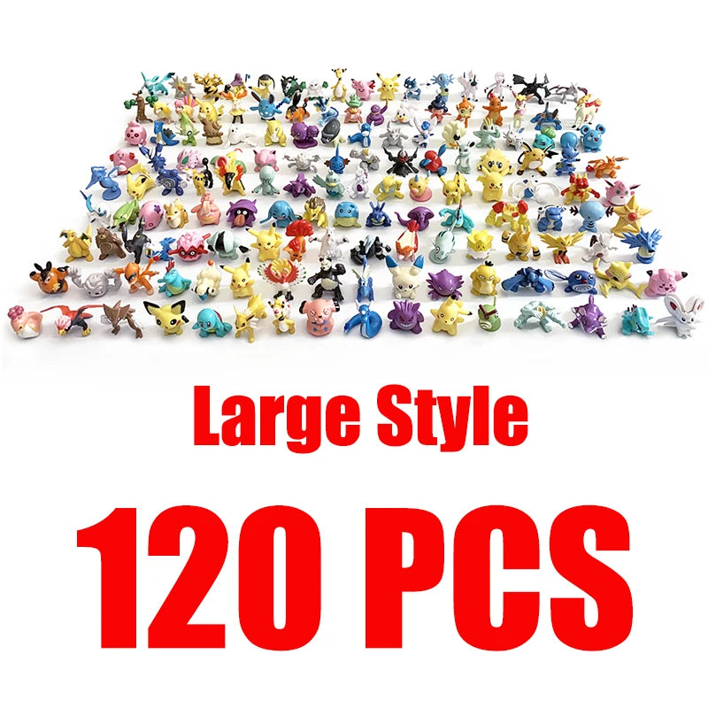Oversized Pokemon Action Figure Large 3.3-5CM Not Repeating Figures Model Toys Pokémon Figure Pikachu Anime Kids Collect Gifts
