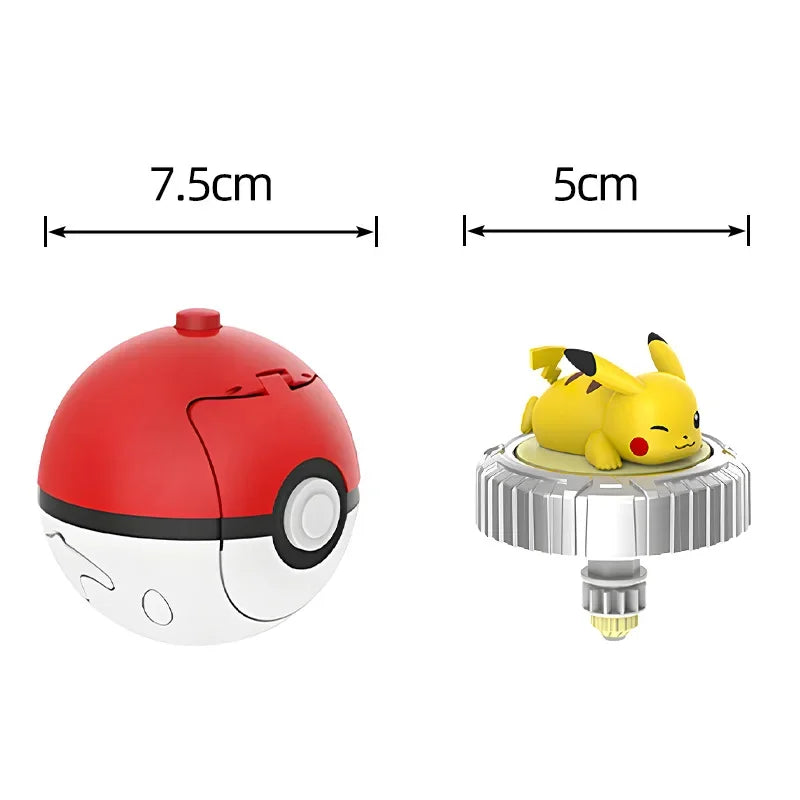 Pocket Monsters Pokemon Spinning Top Arena Figure Top Ball Battle Gyro Pikachu Charmander Squirtle Mew Eevee Elf Children Toy