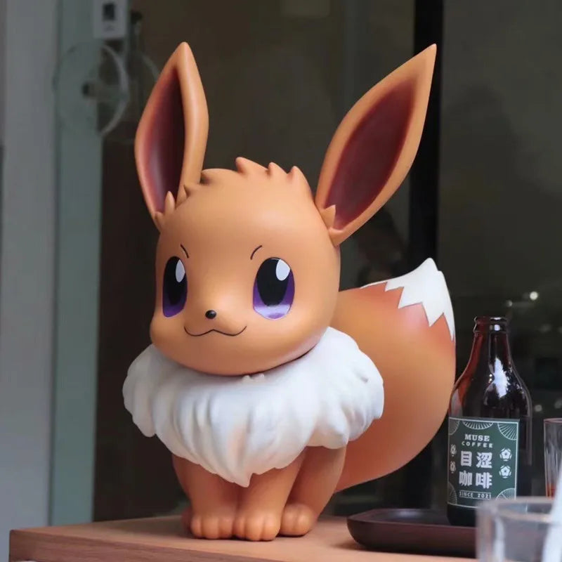 40cm Pokemon Big Size 1:1 Eevee Action Anime Figure Toys Kawaii Cartoon Doll Office/home Ornaments Toys Gifts for Children Teens