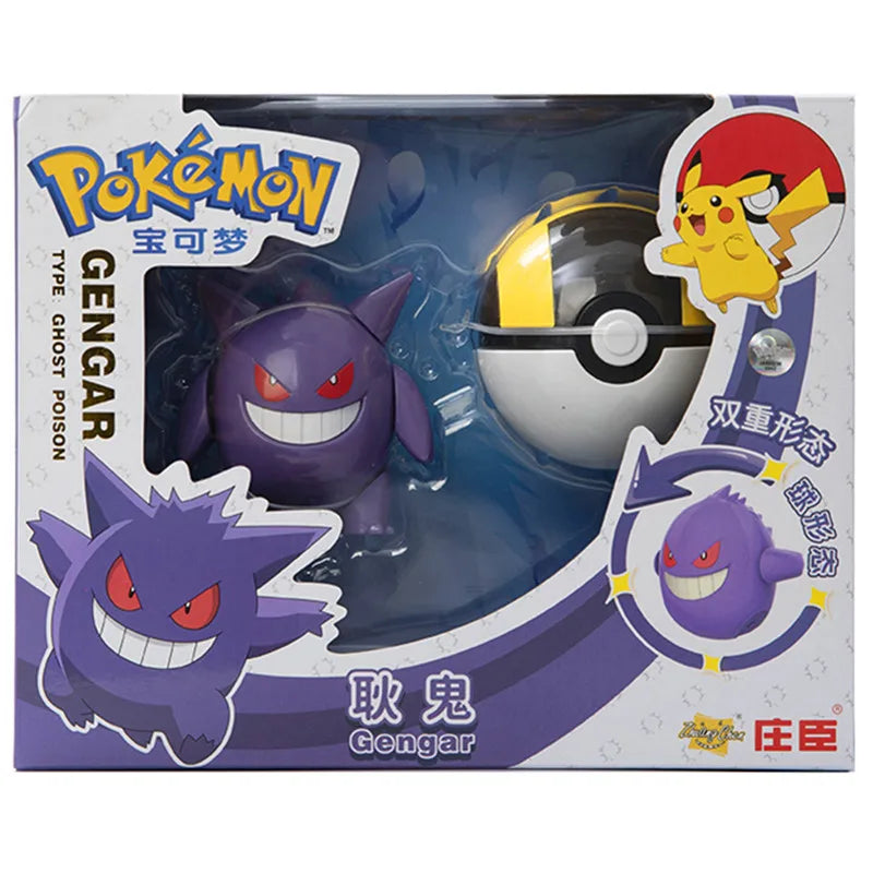 Pokemon Anime Figure Charizard Pikachu Mewtwo Pocket Monster Action Deformation Pokeball Toy Figures Model Kids Christmas Gift