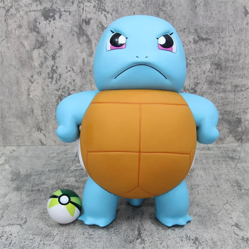 Pokemon 40cm Big Size Squirtle Anime Doll Handmade Kawaii Manga Peripheral Desktop Ornament Pvc  Collectible Model Kids Toy Gift