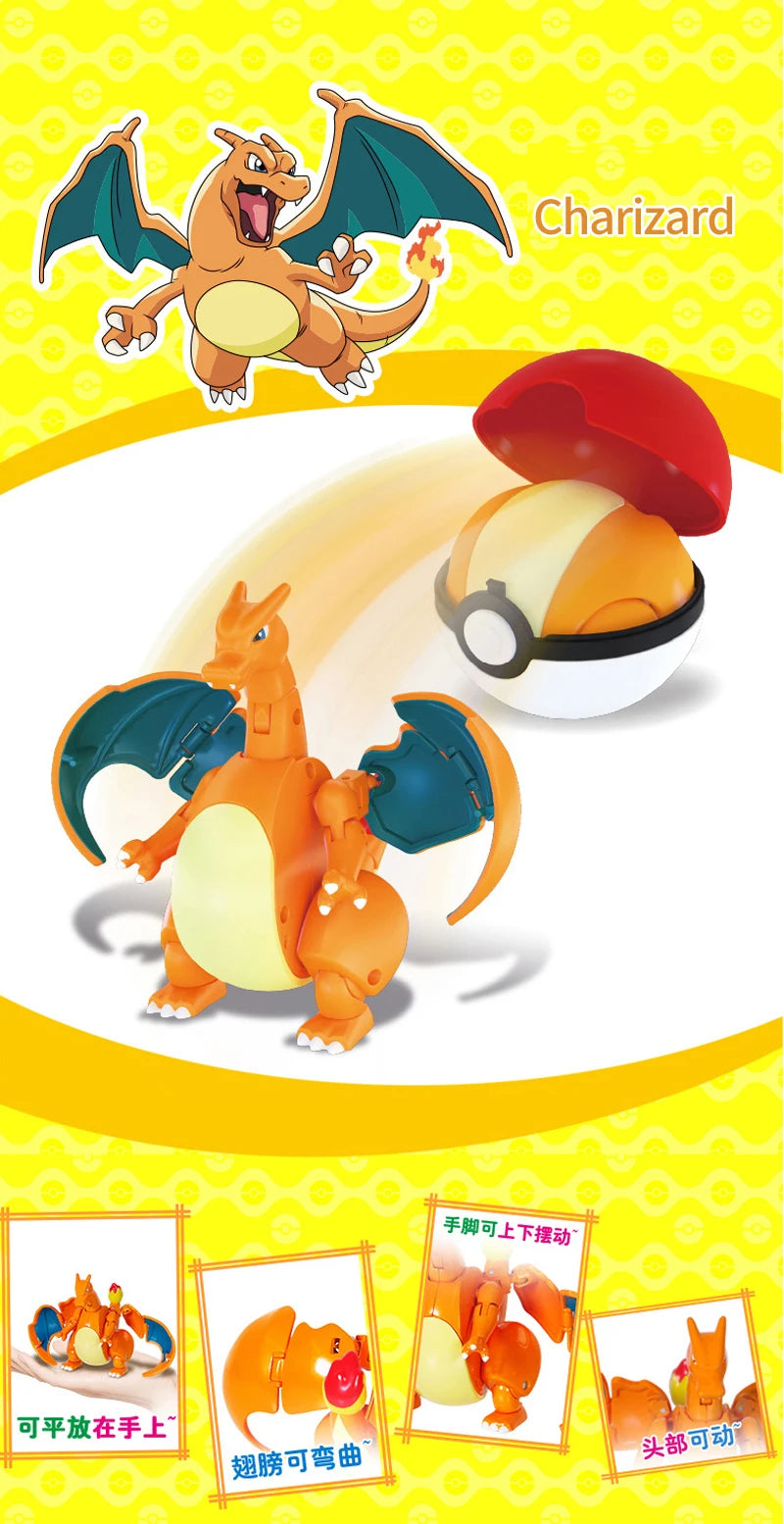 18 style Pokemon Figures Toys elf Monsters Ball Model Pikachu Gengar Pokeball Dragonite Snorlax Pokeball Action Figures gift