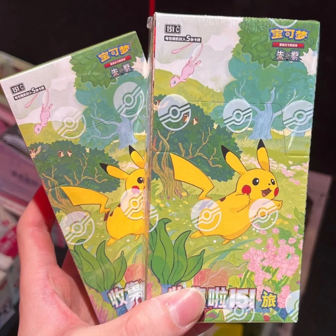 100% Original Pokemon 151 Cards Vol.1 Scarlet And Violet Ptcg Collection Travel Collection Card Game Thin Box Fat Box Kid Gift