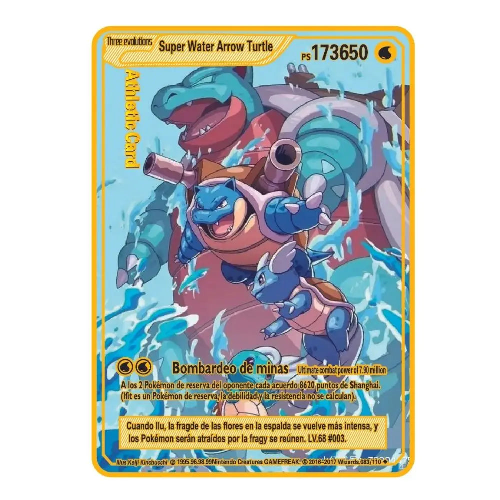 2022Spanish Pokémon Cards Metal Pokemon Letters Spanish Pokemon Iron Cards Mewtwo Pikachu Gx Charizard Vmax Cartas Pokémon Vmax