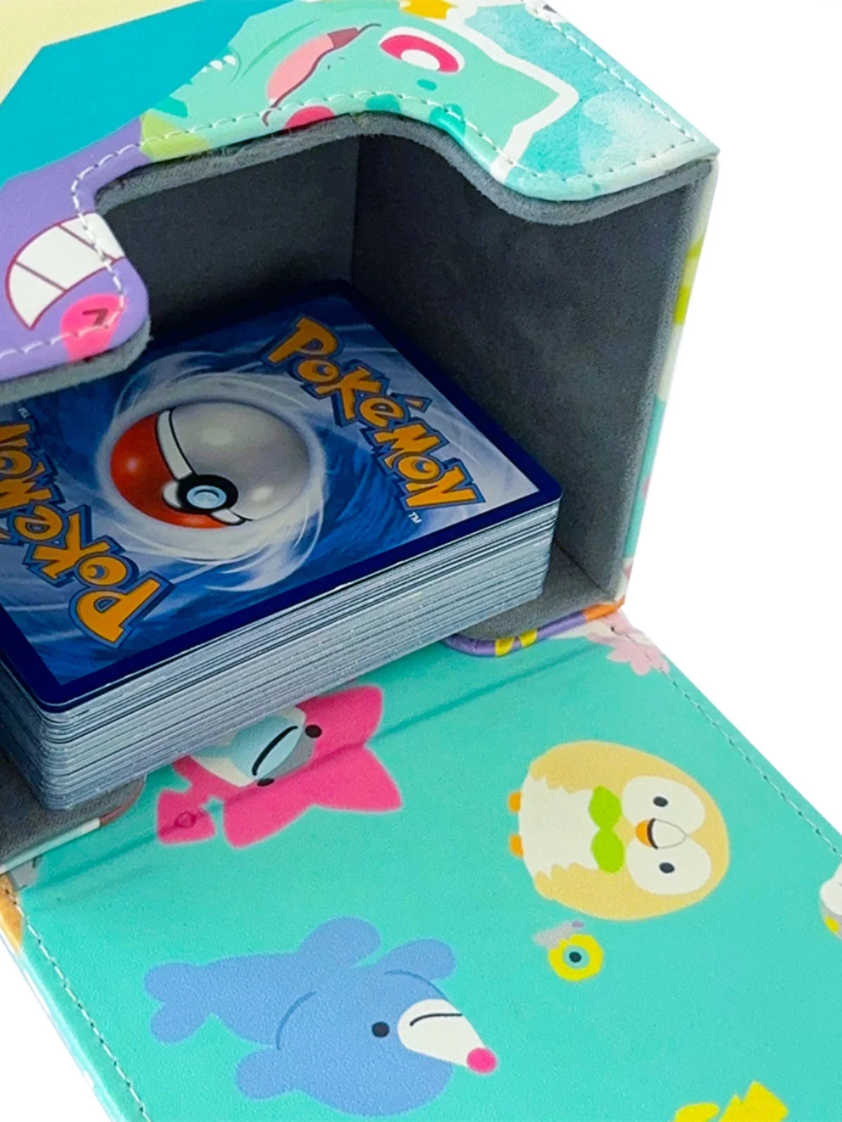 Anime Pokemon Pikachu Deck Box The Starry Night Style Yugioh WS OCG PTCG Trading Cards Pu Leather Storage Collection Box 110+