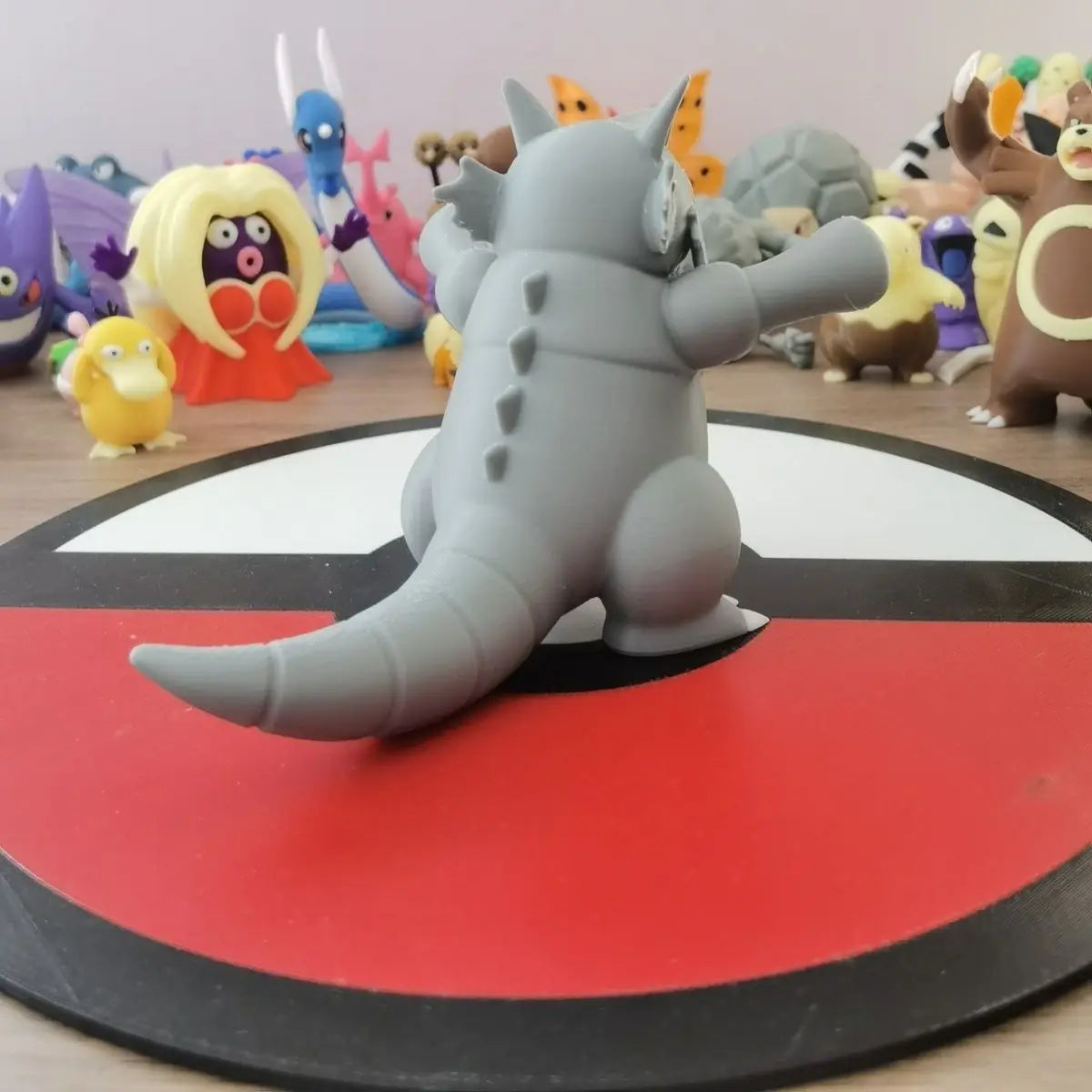 Hot Sale Pokemon Rhyhorn Rhydon Anime World1:20 Action Figure Cute Doll 3d Print Model Desktop Ornaments Collection Kid Toy Gift