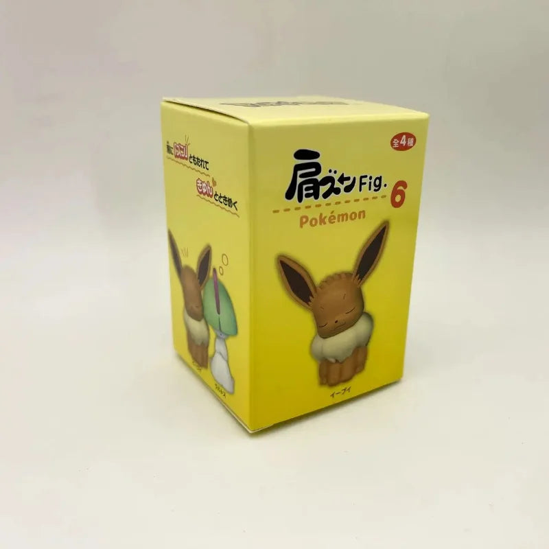 Anime Pokemon Gashapon Toys Shoulder to Shoulder Series 6 Eevee Sylveon Ralts Azumarill Cartoon Figure Model Dolls Kids Gifts