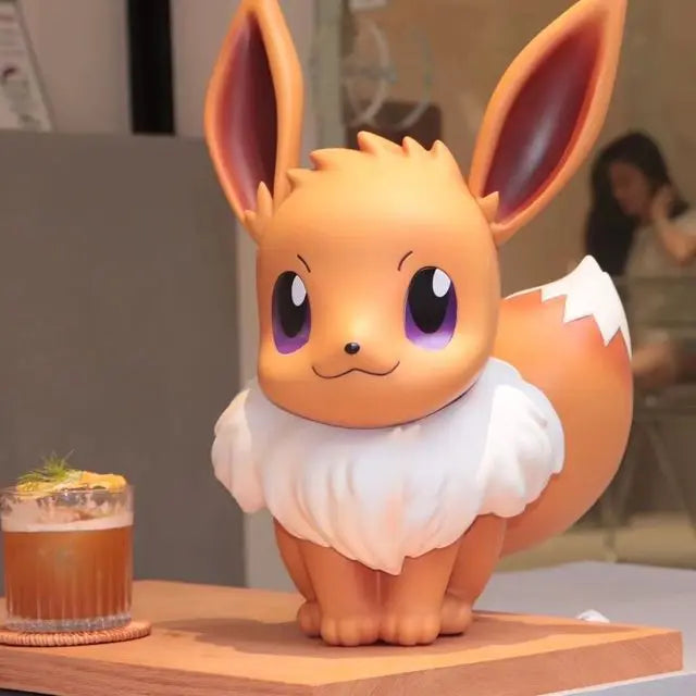 40cm Pokemon Big Size 1:1 Eevee Action Anime Figure Toys Kawaii Cartoon Doll Office/home Ornaments Toys Gifts for Children Teens
