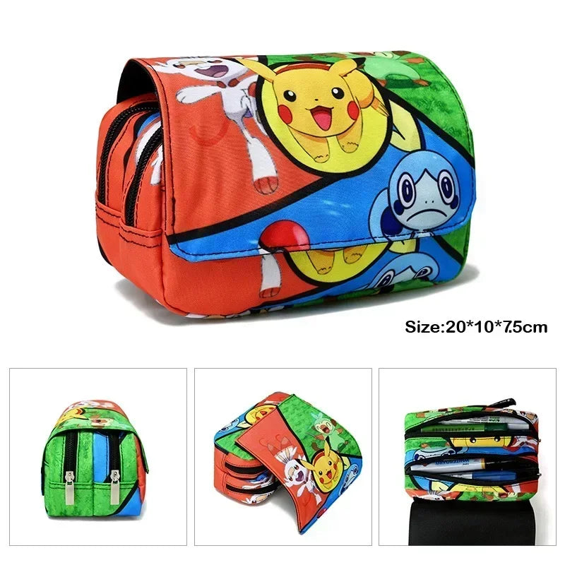 Pokemon School Bags Backpacks Pikachu Anime Figures Kids Bags Big Capacity Travel Bag Girls Boys Christmas Gifts Toys