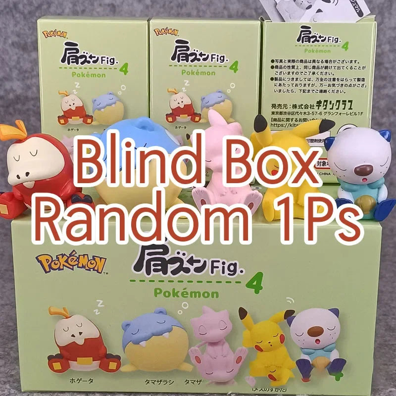 Pokemon Tilting Head Shoulder on Shoulder Eevee Ralts Azumarill Blind Box Gifts Toy Model Anime Figures Collect Ornaments