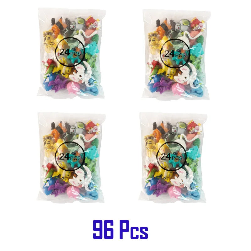 24-144pcs Pokemon Figurine Model Lot Bulk Buy Mini Small Styles Pikachu Anime Figure Doll Kawaii Toy Gift Birthday Kids Pack Bag