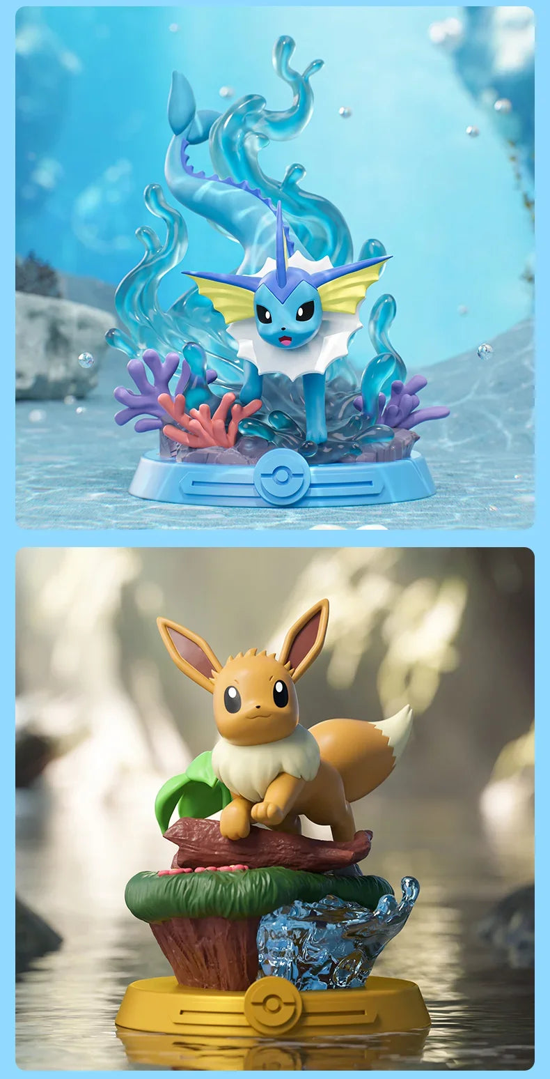 Pokemon Funismo Original Adventure Eevee Family Suit BlindBox Flareon Spider Sylveon Collection of Action Figures Model Toy