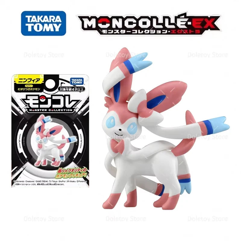 TOMY Pokemon Figure Trainer Ash Ketchum Leon Eevee Jolteon Flareon Leafeon Glaceon Umbreon Original Action Model Birthday Gift