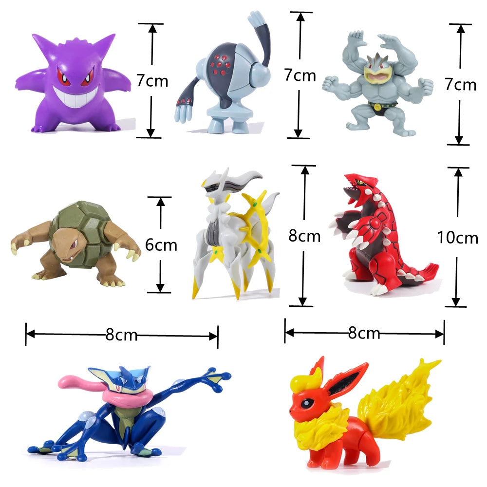 28Pcs/bag Pokemon figure model 5-8cm Pikachu Gengar Charizard Action figure Model collecting toys