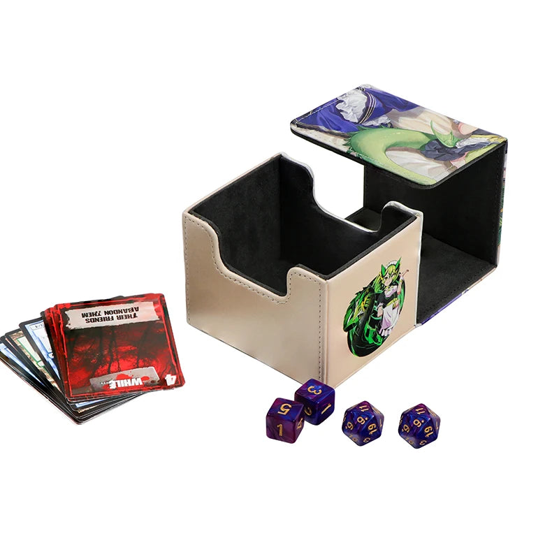 Anime Pokemon Pikachu Deck Box The Starry Night Style Yugioh WS OCG PTCG Trading Cards Pu Leather Storage Collection Box 110+