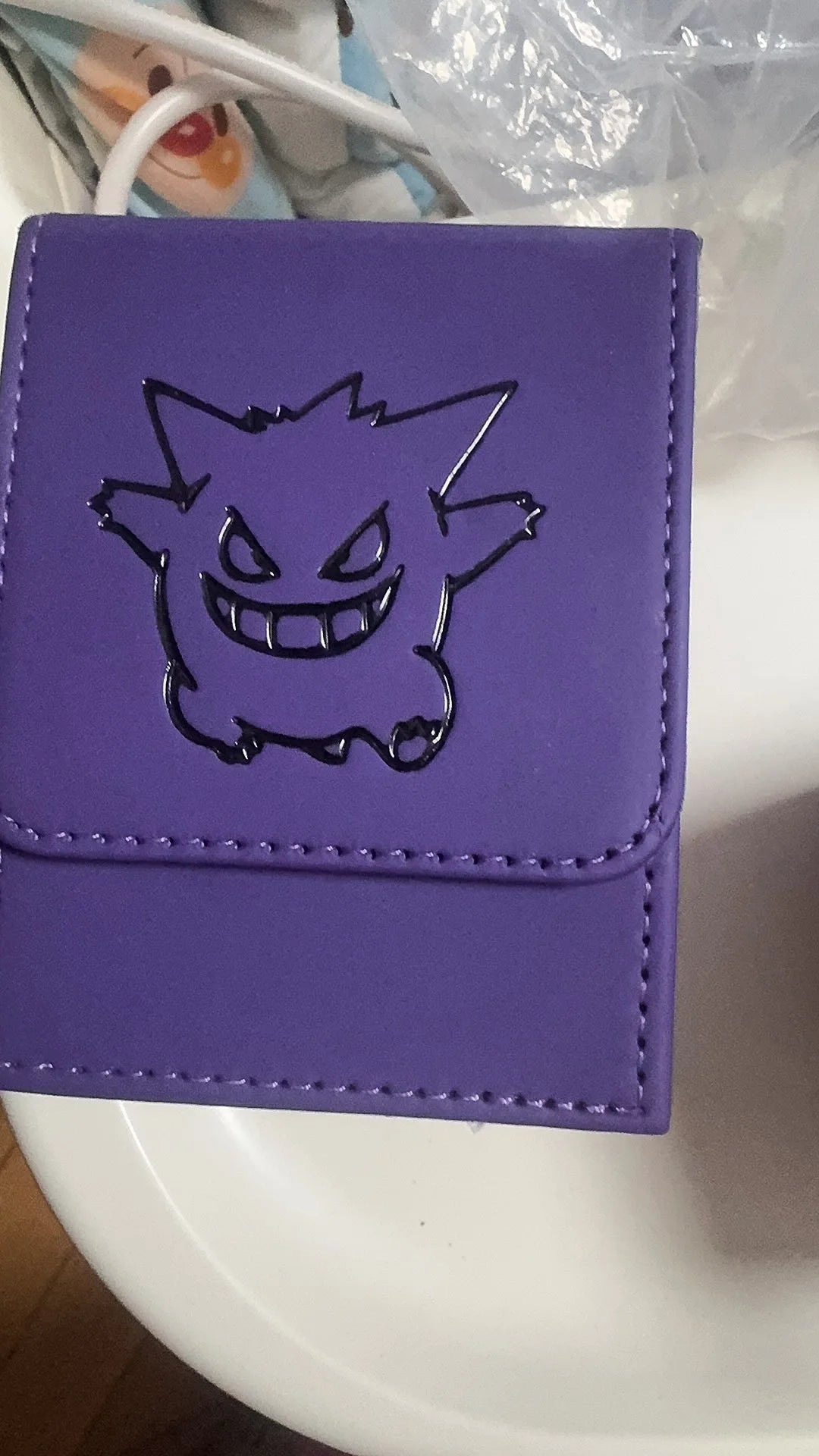 Cartoon Pokemon Card Deck Storage Box Kawaii Eevee Pu Ptcg Brand Box Gengar Large Capacity Card Deck Box Ws Card Case Toys