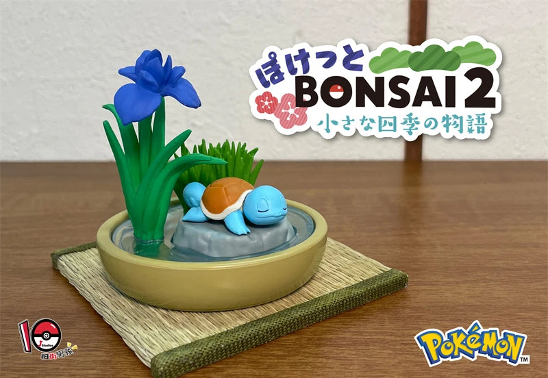 Original Re-Ment Pokemon Bonsai Collection 2 Little Four Seasons Story Vinyl Face Blind Box Toy Squirtle Ornaments Toys Gifts