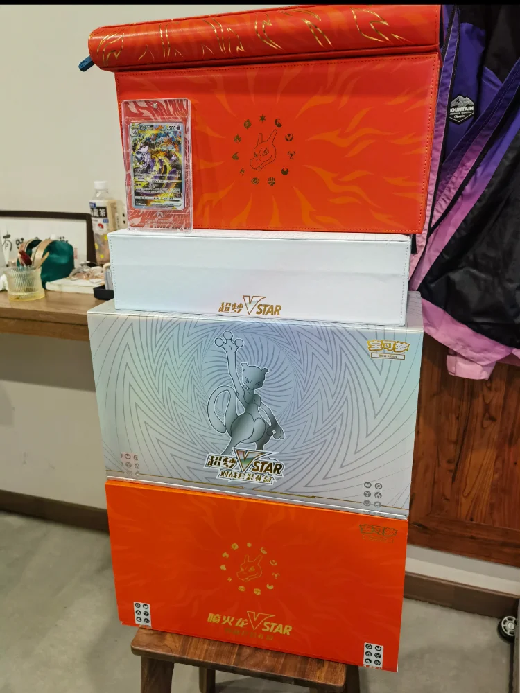 Genuine Pokemon Card Charizard Mewtwo Vstar Collectible Gift Box Simplified Chinese Ptcg Trading Cards Children Birthday Gifts