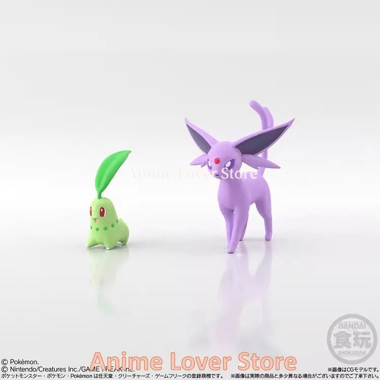 Bandai Original Scale World POKEMON Johto Region Gold Typhlosion Wobbuffet Totodile Togepi Pichu Anime Figure Toys for Kids Gift