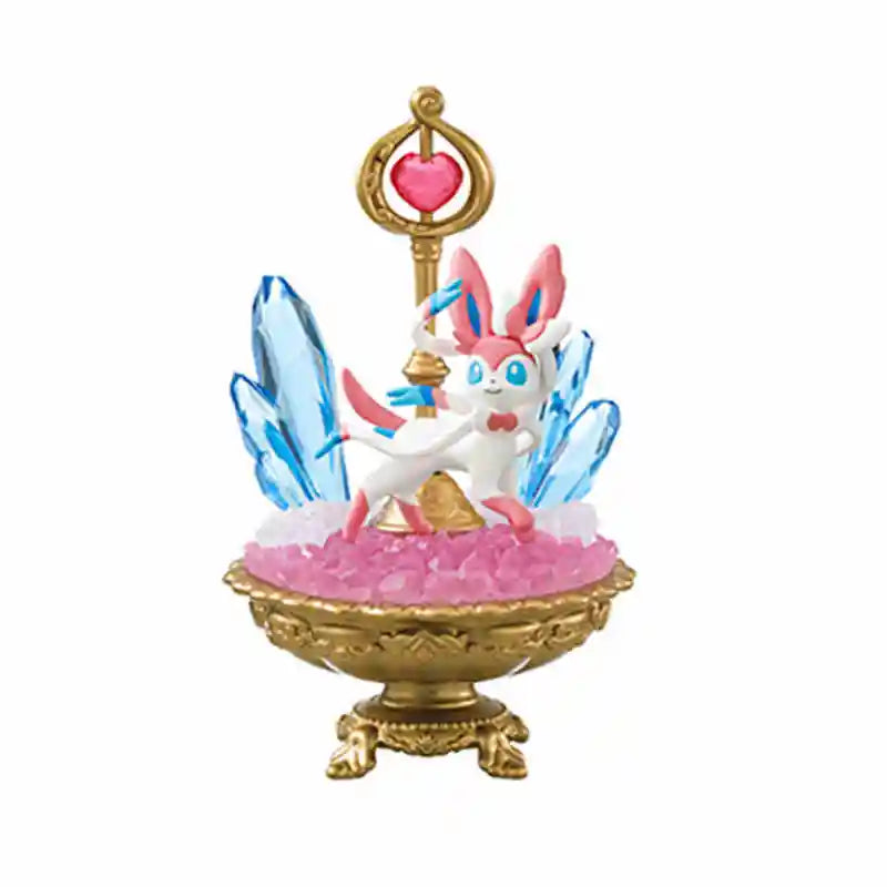 Original Pokemon Re-Ment GEM STONE COLLECTION 2 Chandelure Dragonair Pikachu and Sableye Sylveon Whimsicott Jirachi Model Toys