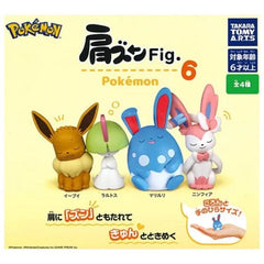 Anime Pokemon Gashapon Toys Shoulder to Shoulder Series 6 Eevee Sylveon Ralts Azumarill Cartoon Figure Model Dolls Kids Gifts