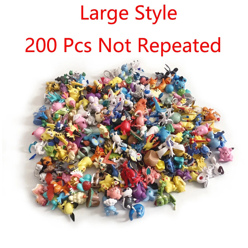Oversized Pokemon Action Figure Large 3.3-5CM Not Repeating Figures Model Toys Pokémon Figure Pikachu Anime Kids Collect Gifts