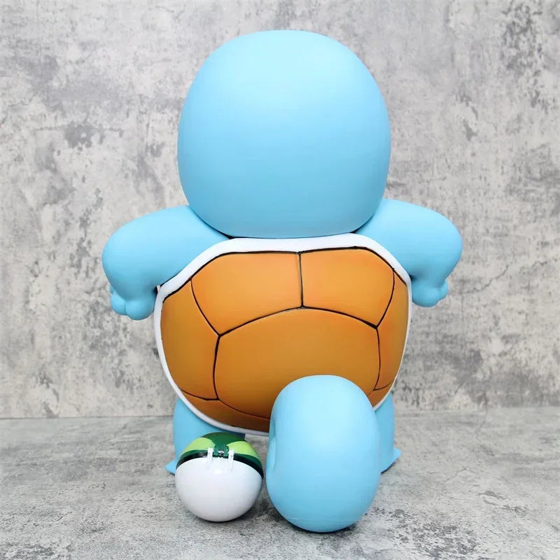 Pokemon 40cm Big Size Squirtle Anime Doll Handmade Kawaii Manga Peripheral Desktop Ornament Pvc  Collectible Model Kids Toy Gift