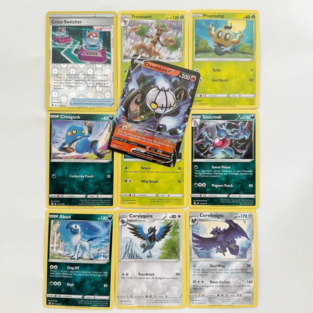 2025 360Pcs Box Pokemon Card Shining Fates Style English Booster Battle Carte Trading Card Game Collection Cards Toys Kids Gifts