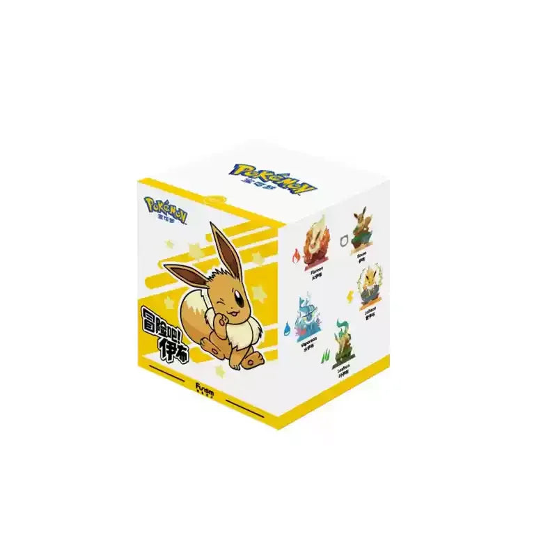 Anime Pokemon Funism Original Adventure Eevee Family Suit Blind Box Jolteon Sylveon Action Figure Collection Model Kids Toy Gift
