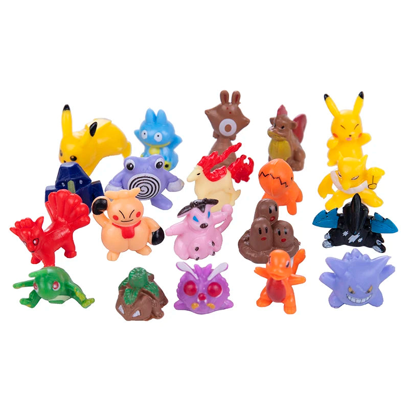 3-6cm Pokemon Anime Figure Non-Repeat Style Pikachu Charizard Pocket Monster Pet Toy Figure Collectible Model Kids Birthday Gift
