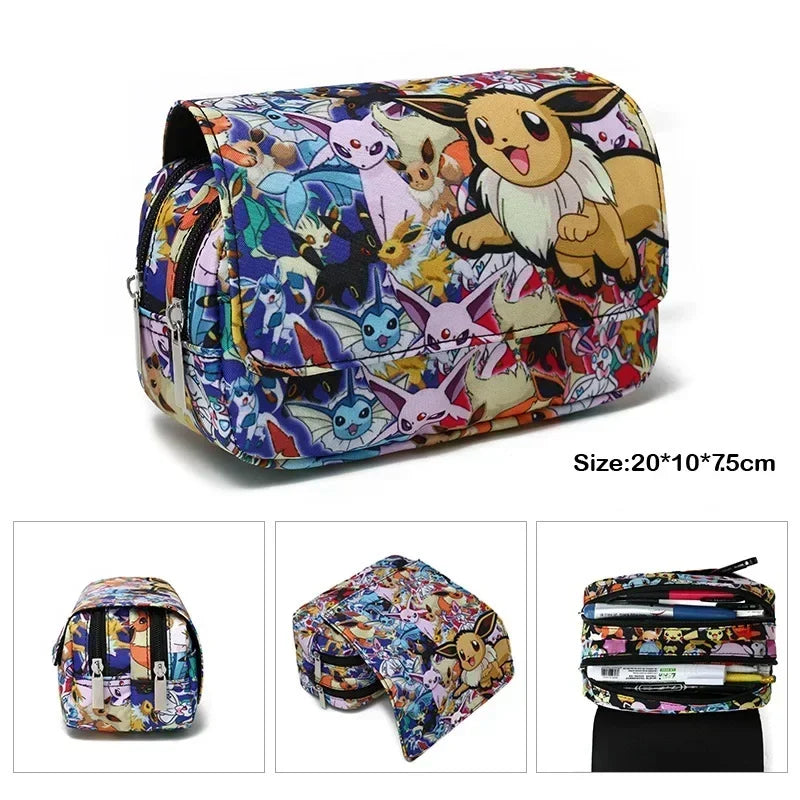 Pokemon School Bags Backpacks Pikachu Anime Figures Kids Bags Big Capacity Travel Bag Girls Boys Christmas Gifts Toys
